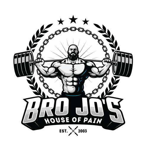 barbell gym logo