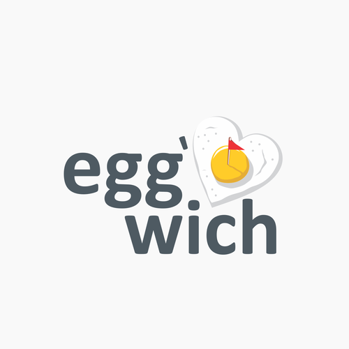 Egg design with the title 'Logo concept for egg and sandwich'
