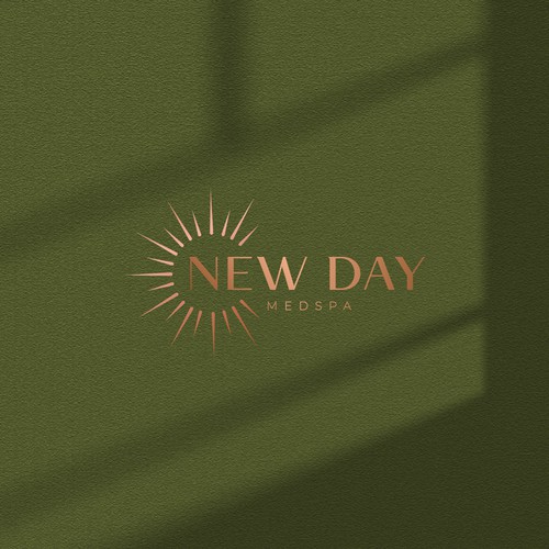 Aesthetic brand with the title 'New Day Medspa Logo'
