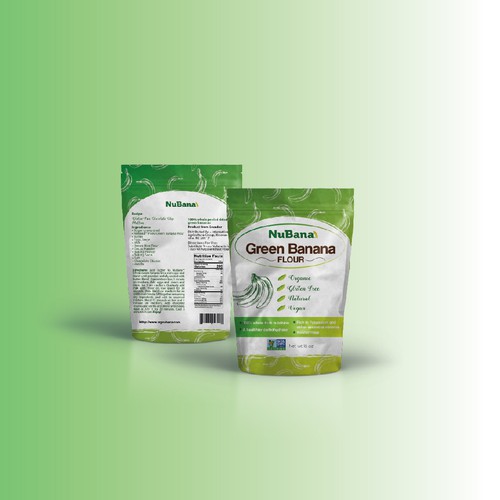 Gluten-free packaging with the title 'Package Design for "Nubana"'
