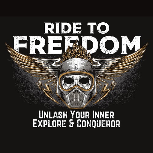 Helmet t-shirt with the title 'Retro-Sign Inspired Invitation Card'