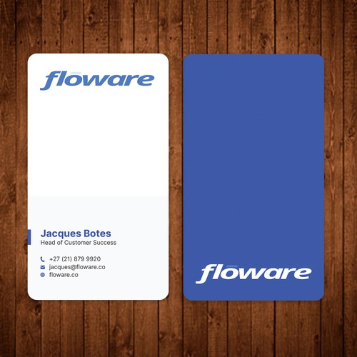 Invoice design with the title 'Modern minimalistic business card for cloud based software company'