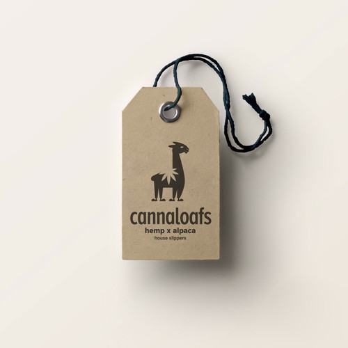 Alpaca logo with the title 'Hemp slippers logo design'