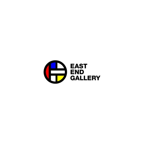Thick line logo with the title 'EAST END Gallery'