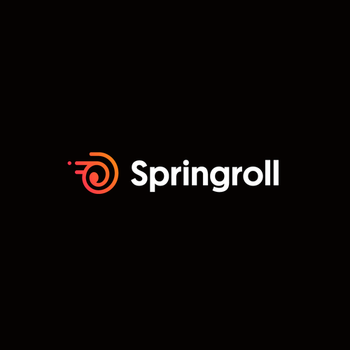 Motion logo with the title 'Springroll Logo Design'