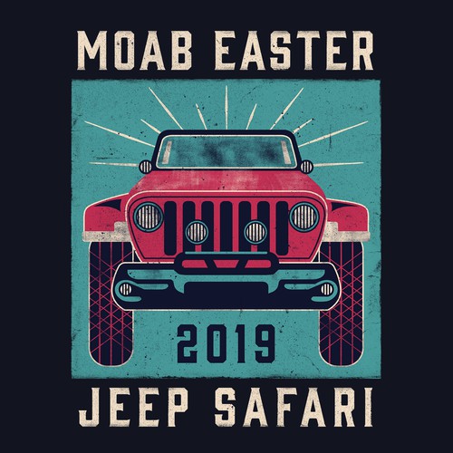 Car design with the title 'JEEP'