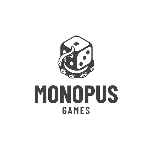 Board game logo with the title 'Monopus Games'