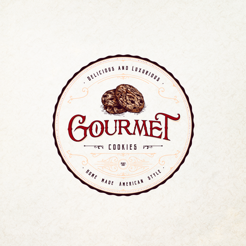 Baking design with the title 'Gourmet Cookies'