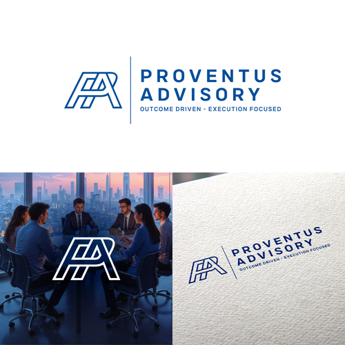 Communications design with the title 'Proventus Advisory logo'