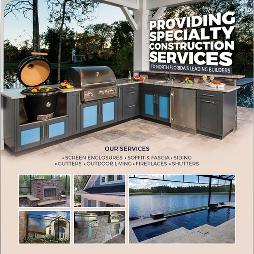 Magazine ad design with the title 'Magazine Ad for Construction Services Company'