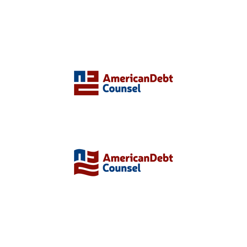 Flag logo with the title 'Logo for AmericanDebt Counsel'