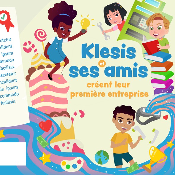 Happy illustration with the title 'Klesis and friends cover '