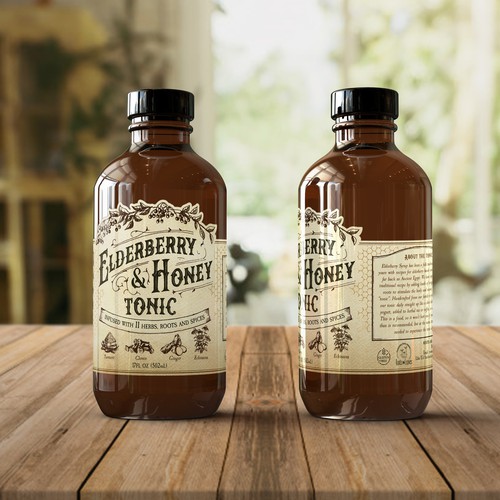 Artisan design with the title 'Label for Tonic'