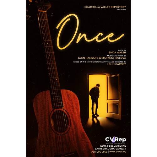 Theater design with the title 'Once - Show Poster'