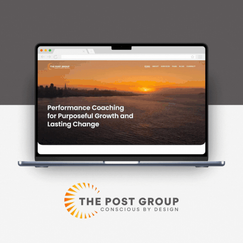 Design with the title 'The Post Group Website'