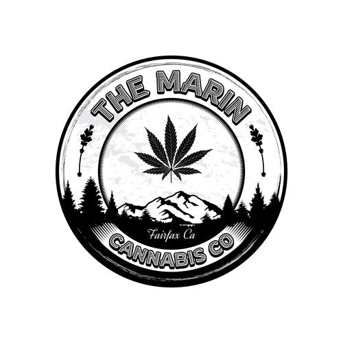 Dispensary design with the title 'The Marin Cannabis Co. – A Refined Identity for Premium Cannabis'