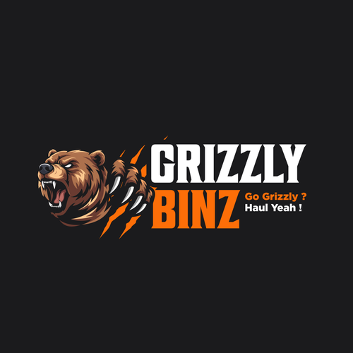 Animal claw logo with the title 'grizzly binz'