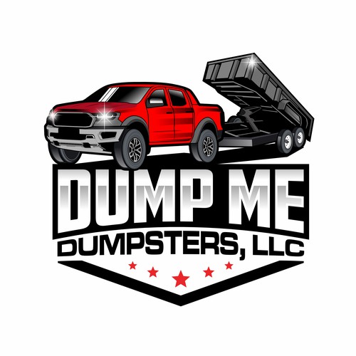 Automotive logo with the title 'Dump truck logo design'