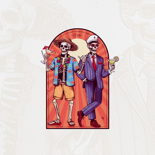 Skeleton t-shirt with the title 'Ilustration'