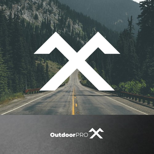 Road design with the title 'Outdoor Pro X'