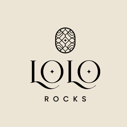 Retail logo with the title 'Elegant logo design for a brand that sells minerals, crystals, gems and stones in general for collectors, home decor or jewelry'