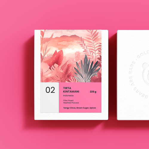 Packaging with the title 'Golden Bear Coffee'