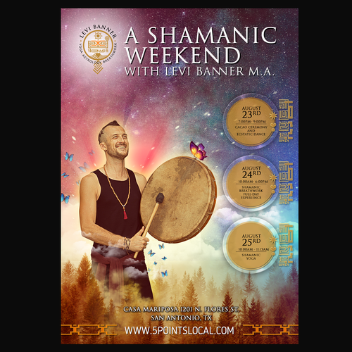 Yoga studio design with the title 'yoga poster design'