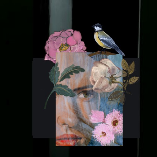 Wine bottle label with the title 'Illustration for a Single Vineyard Pinot Noir'