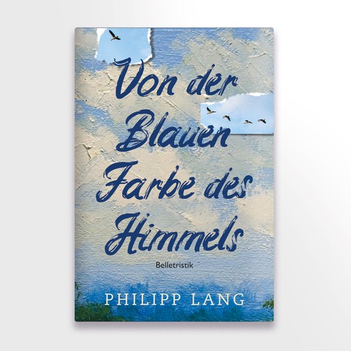 Collage book cover with the title 'Poetry Book Cover Design'