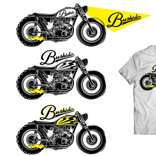 Bike t-shirt with the title 'Bushido Print'