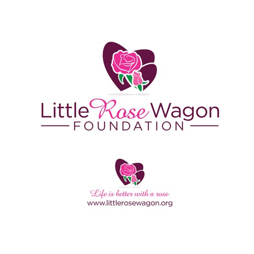 Foundation logo with the title 'Little Rose Wagon Foundation'