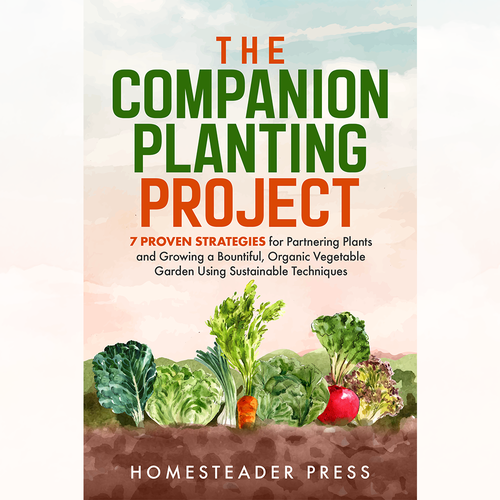 Project design with the title 'Simple book cover about planting'