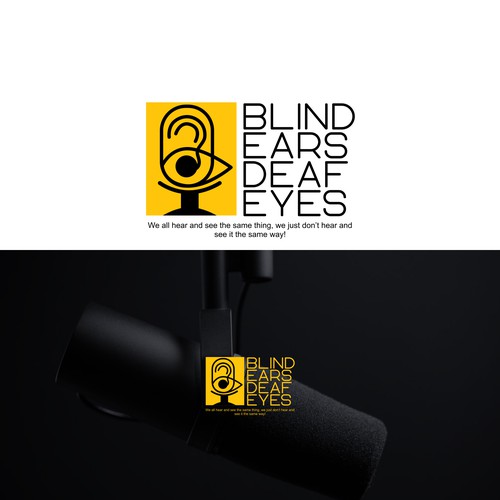 Blind design with the title 'Podcast logo'