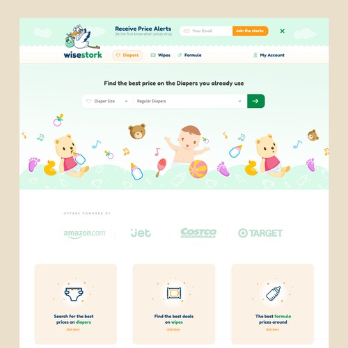 Fun website with the title 'Contest Entry For Wisestork'