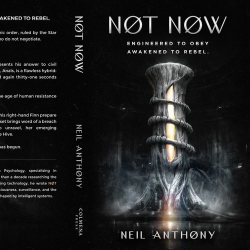 Dystopian book cover with the title 'NOT NOW'