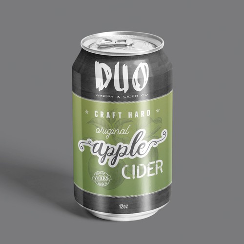 Alcohol packaging with the title 'Can Label For Apple Cider'
