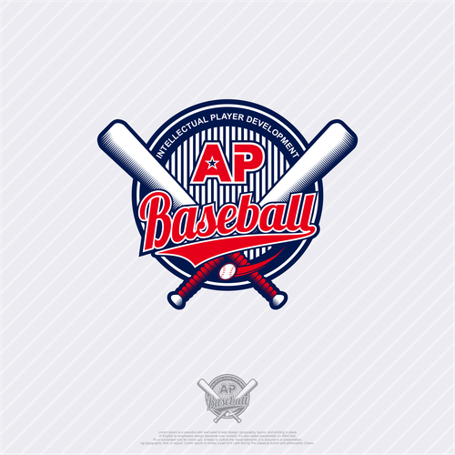 Baseball logo with the title 'Badge logo style for PA Baseball'