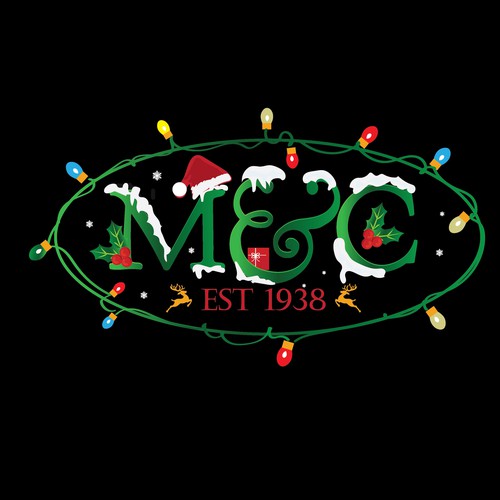 Christmas logo with the title 'M & C Logo'