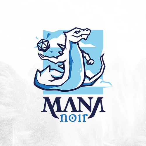 Dragon logo with the title 'Cool Illustrated Dragon Logo'