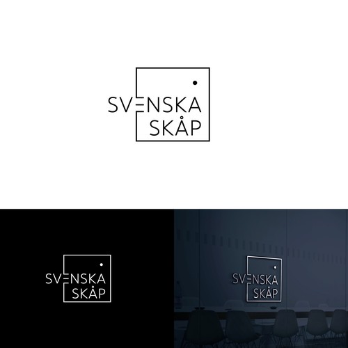 Cabinet design with the title 'Modern logo for Swedish kitchen manufacturer. Home  Home Furnishing Logo'
