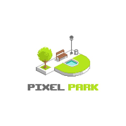 Pixel art design with the title 'Pixel Park'