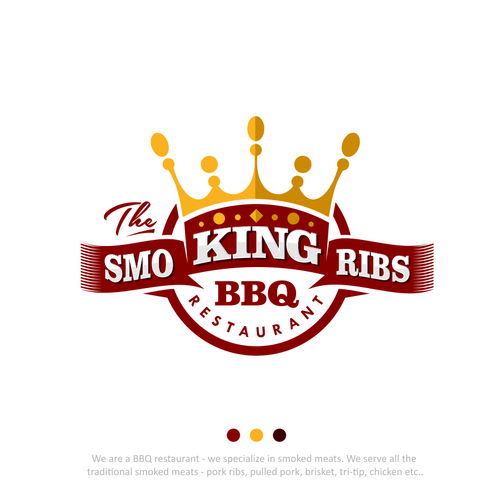 King design with the title 'Branding a new BBQ restaurant'