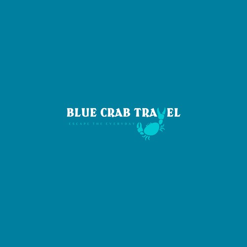 Crab logo with the title 'Fun concept for travel company '