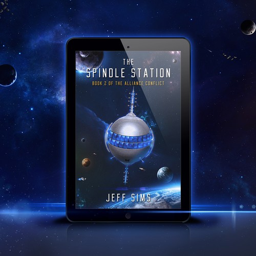Science-fiction book cover with the title 'Project 1 - 1 : Redo the Spindle Station'
