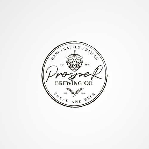 Bread logo with the title 'Logo Concept for Prosper Brewing co.'