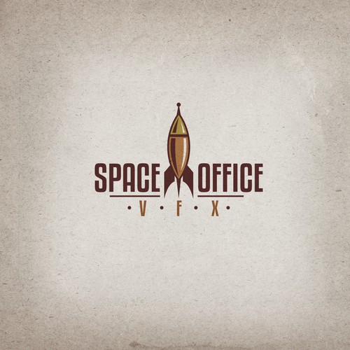 Rocket logo with the title 'Logo concept for a visual effects company'