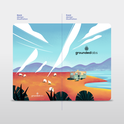 Book cover illustration with the title 'Notebook Cover Illustration'