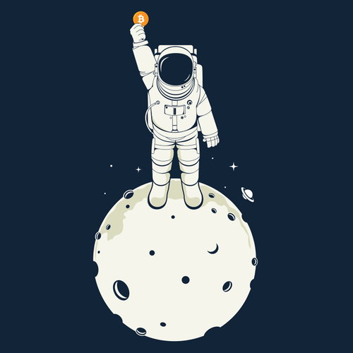 Technology t-shirt with the title 'To The Moon'