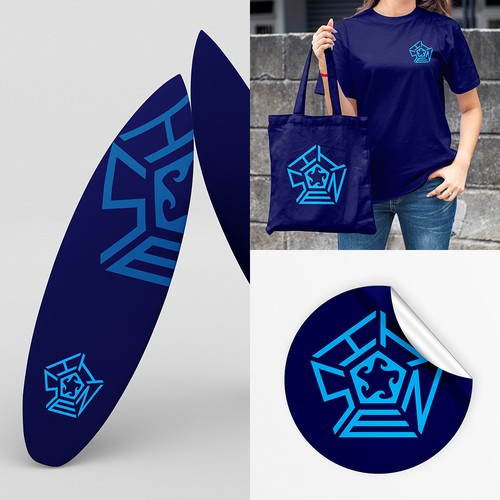 Wave brand with the title 'Water Sports Logo'