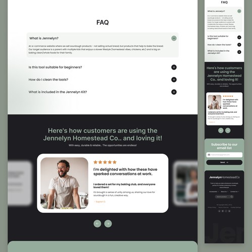 Sales website with the title 'F&B Promotional Web Page'